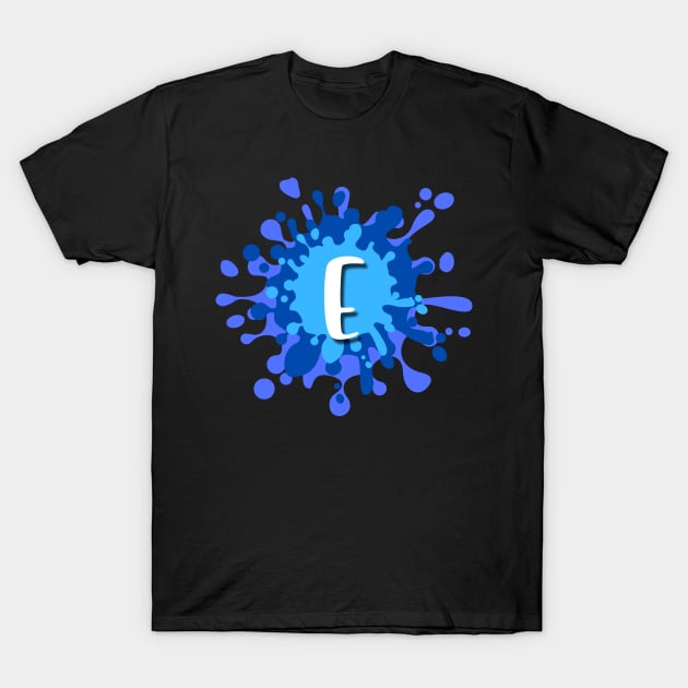 Letter E T-Shirt by HiCuteVision